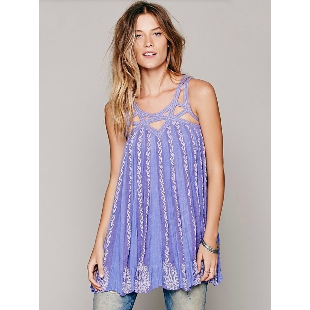 Free People | Lavender Strap Sleeveless Tunic Small